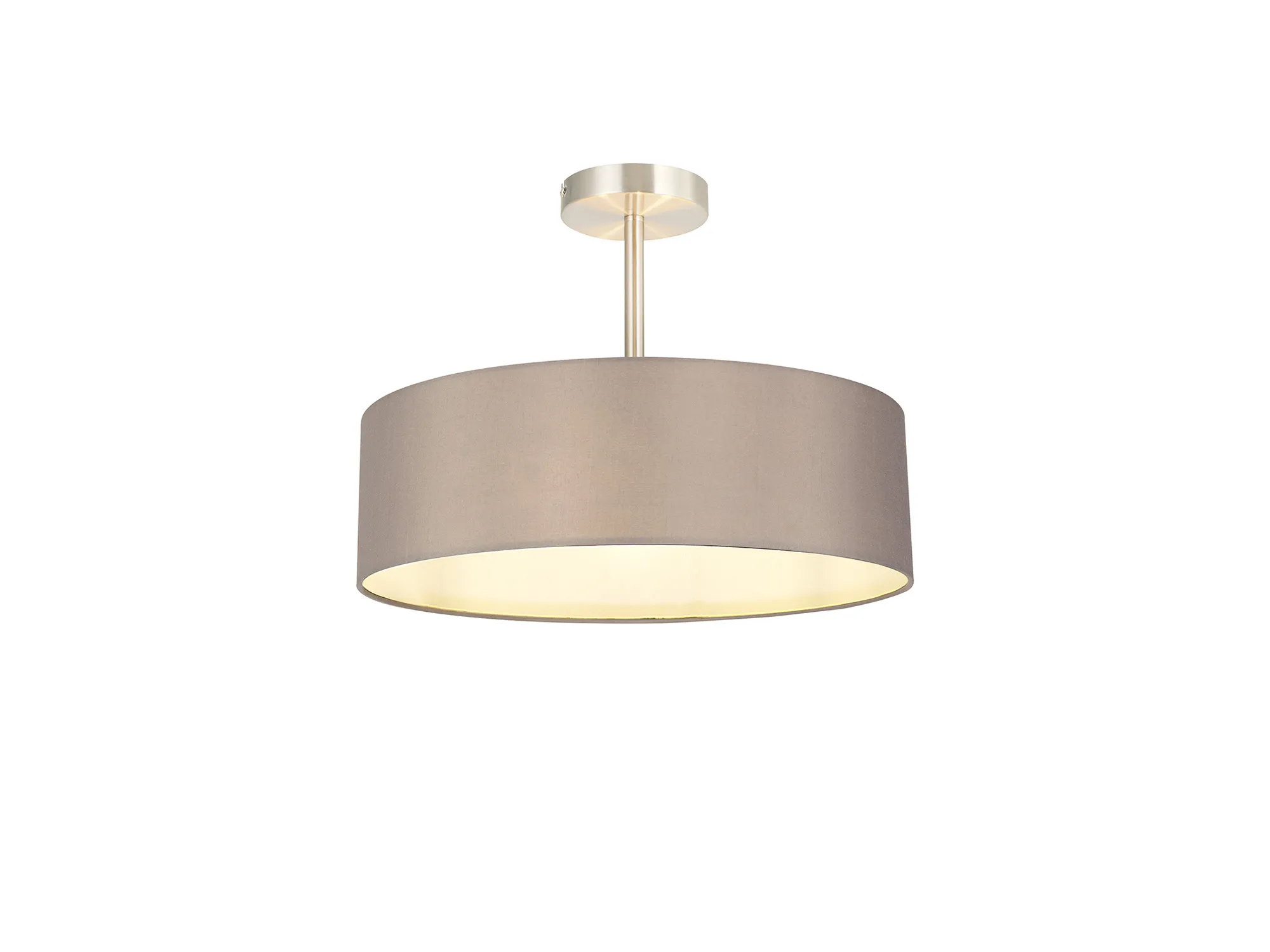 DK0756  Baymont 45cm Semi Flush 5 Light Satin Nickel, Grey